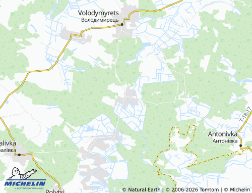 Mappa MICHELIN Zhovkyni - ViaMichelin