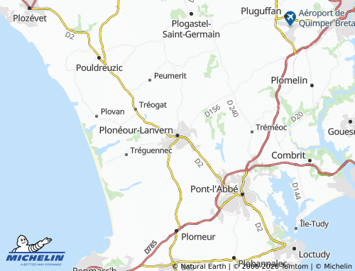Mappa MICHELIN Plonéour-Lanvern - ViaMichelin