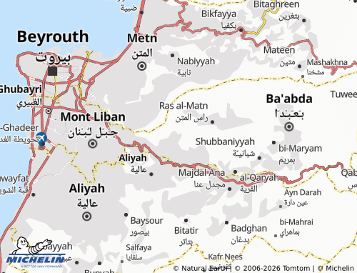 Carte MICHELIN al-Obeediyyah - ViaMichelin