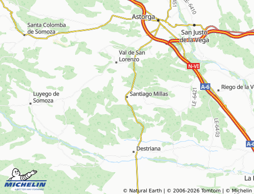 MICHELIN Santiago Millas map - ViaMichelin