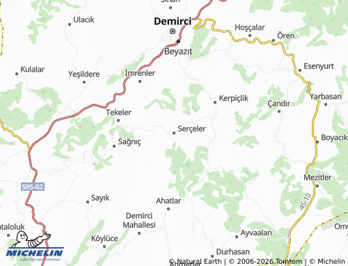 Mappa MICHELIN Serçeler - ViaMichelin