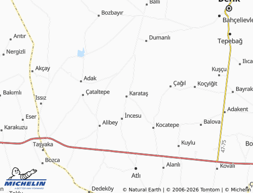 Mappa MICHELIN Karataş - ViaMichelin