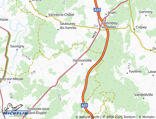 Carte MICHELIN Autreville - ViaMichelin