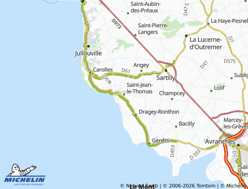 MICHELIN Saint-Jean-le-Thomas map - ViaMichelin