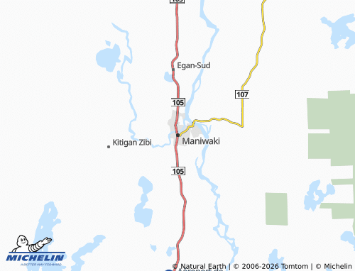 MICHELIN-Landkarte Maniwaki - ViaMichelin