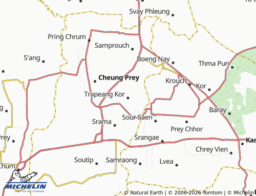 Mapa MICHELIN Trapeang Kor - ViaMichelin