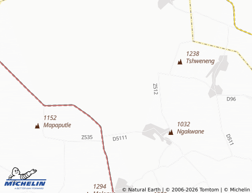 Kaart MICHELIN Ramosibitswana - ViaMichelin