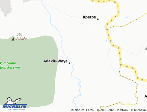 MICHELIN Anfoe map - ViaMichelin