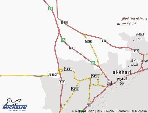 MICHELIN-Landkarte al-Najdiya - ViaMichelin