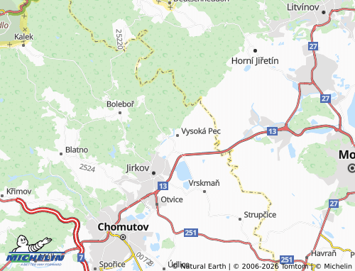Mappa MICHELIN Vysoká Pec - ViaMichelin