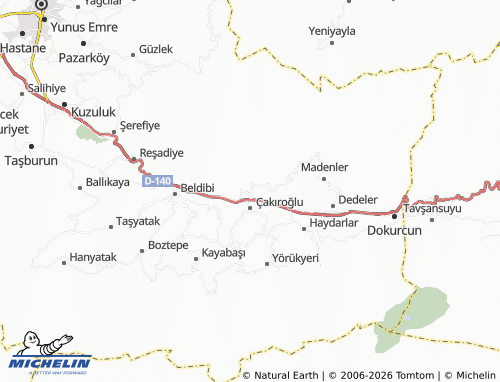 Mappa MICHELIN Gökçeler - ViaMichelin
