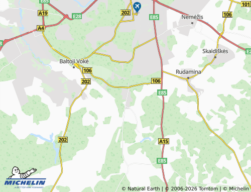 MICHELIN Juodšiliai map - ViaMichelin