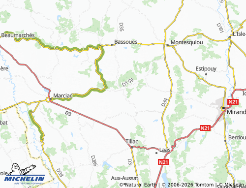Mappa MICHELIN Saint-Christaud - ViaMichelin