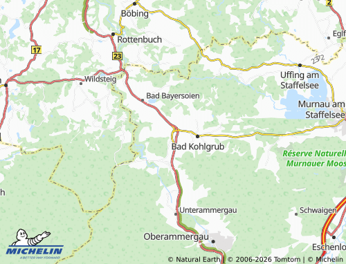 MICHELIN Saulgrub map - ViaMichelin