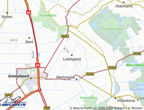 Kaart MICHELIN Luttelgeest - ViaMichelin