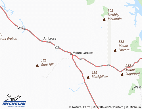 MICHELIN Mount Larcom map - ViaMichelin
