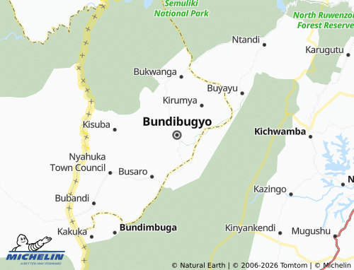 MICHELIN Bundibugyo map - ViaMichelin