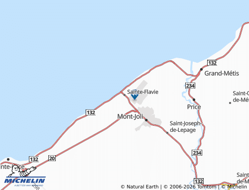 Kaart MICHELIN Sainte-Flavie - ViaMichelin