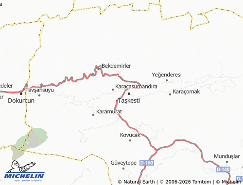 MICHELIN Merkez map - ViaMichelin