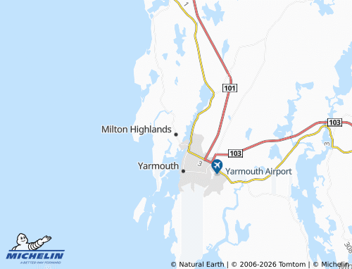 MICHELIN-Landkarte Milton Highlands - ViaMichelin