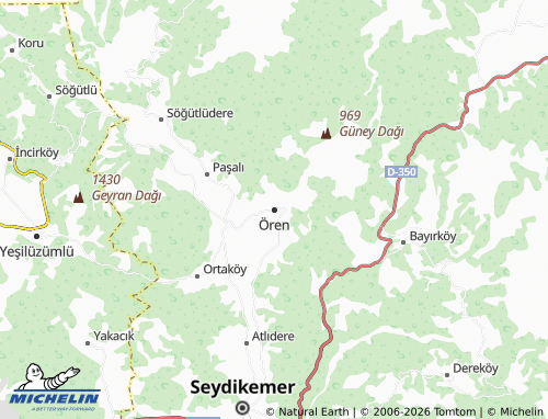 MICHELIN Ören map - ViaMichelin