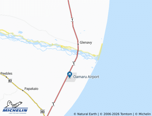 MICHELIN-Landkarte Waitaki Bridge - ViaMichelin