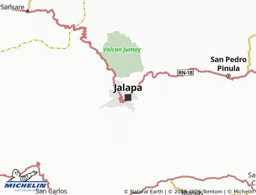 MICHELIN-Landkarte Jalapa - ViaMichelin
