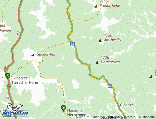 MICHELIN Flattnitz map - ViaMichelin