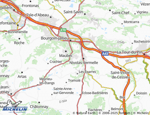 MICHELIN Meyrié map - ViaMichelin