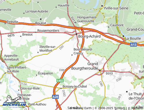 Carte MICHELIN Bosc-Bénard-Crescy - ViaMichelin