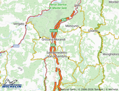 MICHELIN-Landkarte Monteacuto Vallese - ViaMichelin