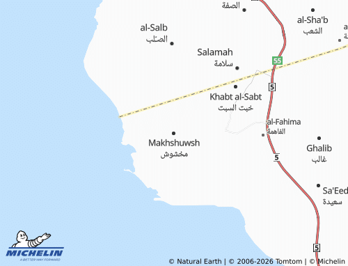 Carte MICHELIN Makhshuwsh - ViaMichelin