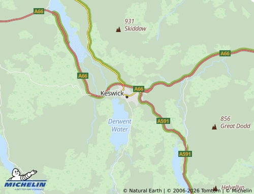 Carte MICHELIN Keswick - ViaMichelin