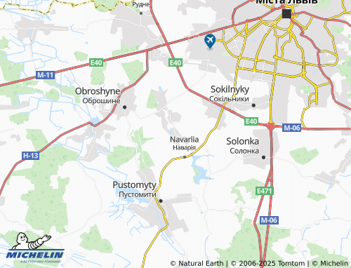 MICHELIN Hodovytsia map - ViaMichelin