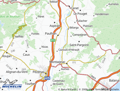 Mapa MICHELIN Usclas-d'Hérault - ViaMichelin