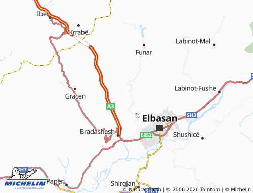 MICHELIN-Landkarte Balëz - ViaMichelin
