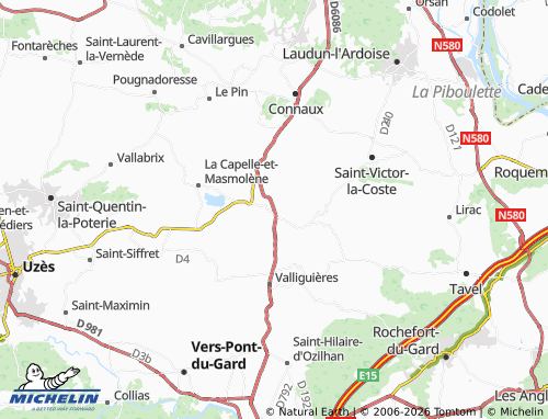 Carte MICHELIN Pouzilhac - ViaMichelin