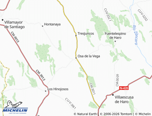 MICHELIN Osa de la Vega map - ViaMichelin