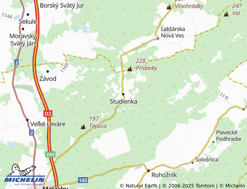 MICHELIN Studienka map - ViaMichelin