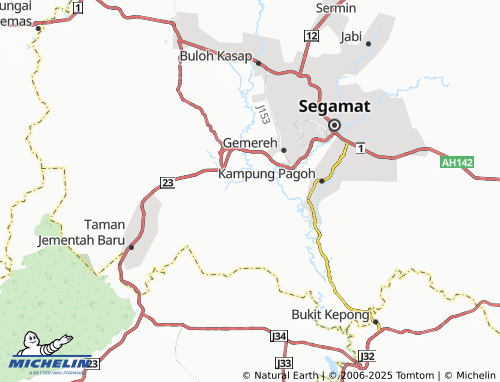 MICHELIN Kampung Tanah Banjir map - ViaMichelin