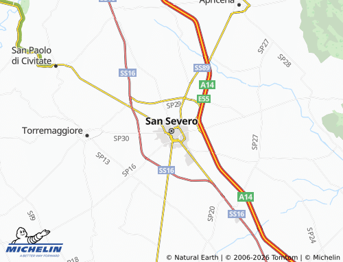 Mapa MICHELIN San Severo - ViaMichelin
