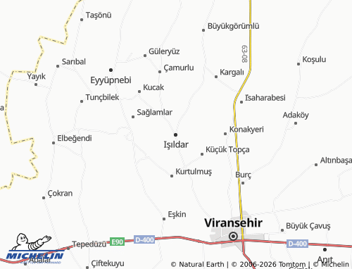 MICHELIN Işıldar map - ViaMichelin