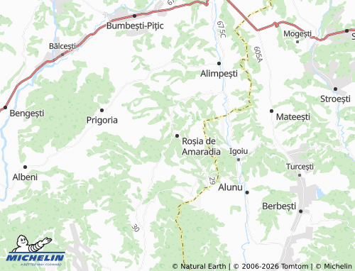 MICHELIN Roșia de Amaradia map - ViaMichelin