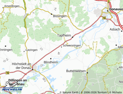 MICHELIN-Landkarte Schwenningen - ViaMichelin