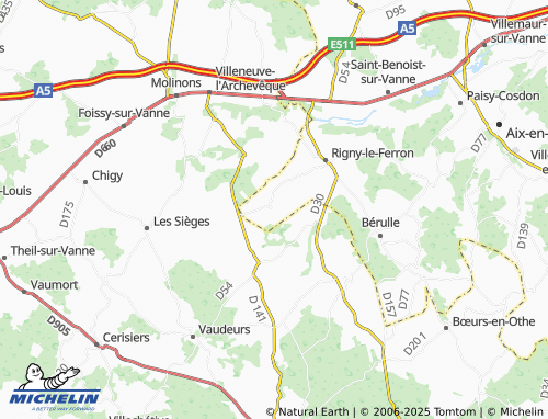 Carte MICHELIN Le Bois de Rigny - ViaMichelin