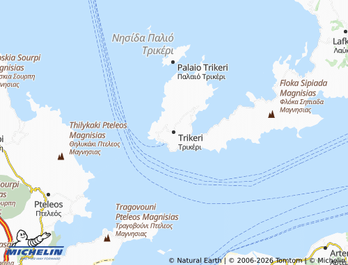 MICHELIN Trikeri map - ViaMichelin