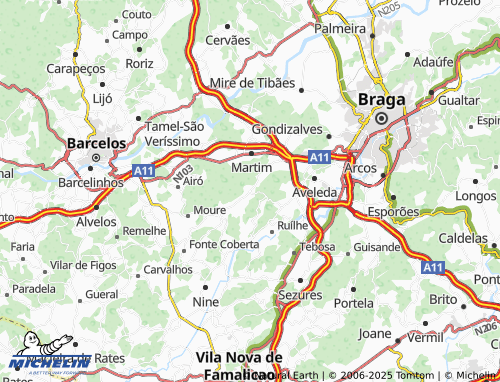 MICHELIN-Landkarte Bastuço Santo Estevão - ViaMichelin