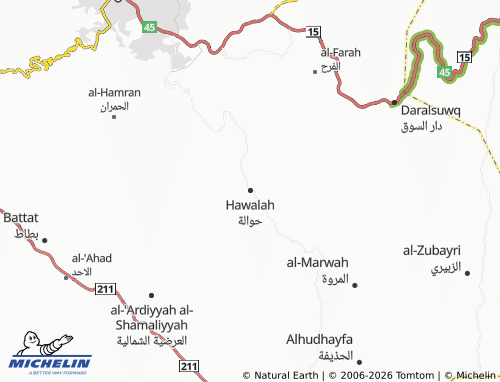 MICHELIN-Landkarte Hawalah - ViaMichelin