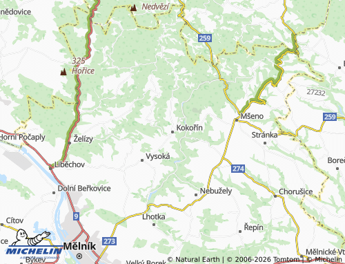 Mappa MICHELIN Kokořín - ViaMichelin