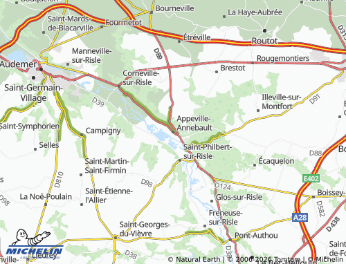 Mappa MICHELIN Appeville-Annebault - ViaMichelin